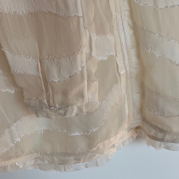 H&M Conscious Exclusive High Neck Blouse. Cream.4 - Picture 7 of 7